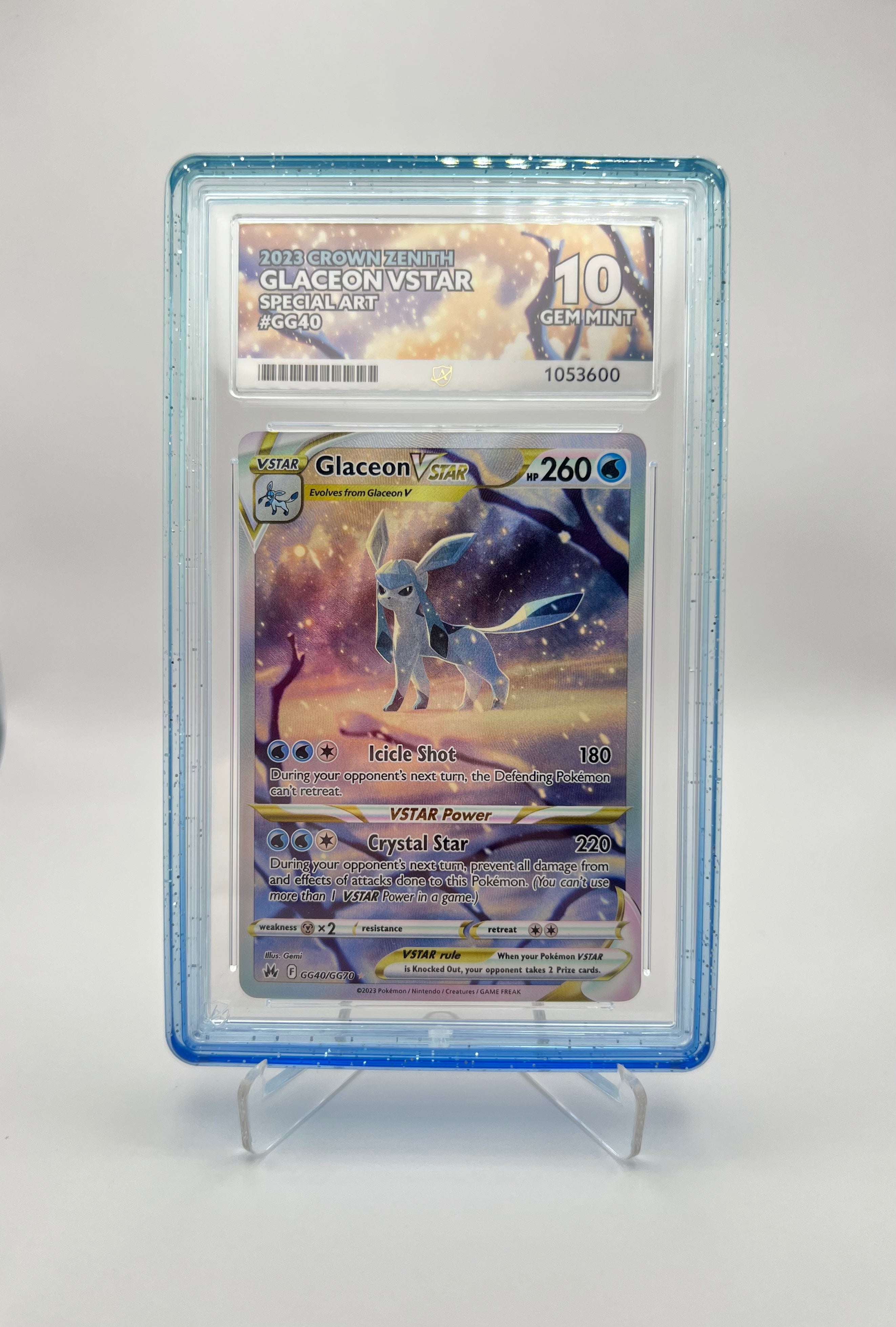 Glaceon VStar #GG40 Crown Zenith ACE 10